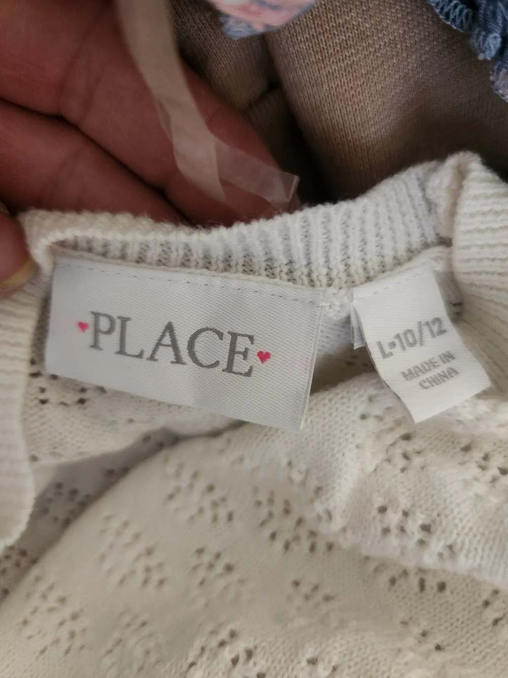 The Children's Place Cream Open-Knit Short Sleeve Bolero